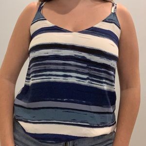 Simply styled blue blouse